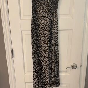 Loveappella Animal Print maxi skirt